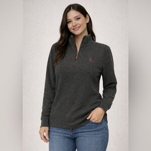 Ralph Lauren Charcoal Zip-Up Sweater